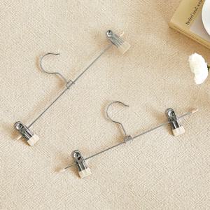 흘러내리지 않는 바지집게옷걸이 2P세트 오트밀