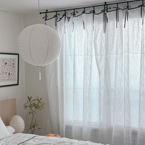 프렌치 리본 타이 가리개 커튼