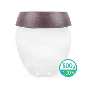 PET 단지 항아리 플라스틱통 김치 고추장 저장병 (500gx100개)