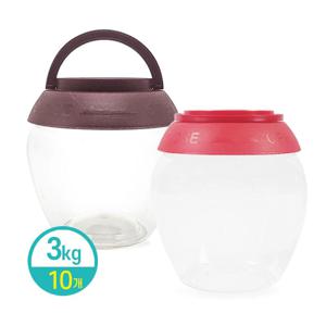 PET 단지 항아리 플라스틱통 김치 고추장 저장병 (3Kgx10개)