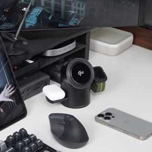 Rotti Qi2 3in1 자동회전 고속 무선 충전기 애플워치 5W 고속 충전