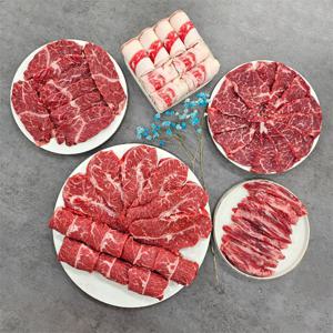 수입산 소고기 한판 모둠세트 1kg 2팩