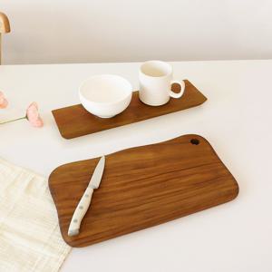 [1+1] 티크 항균 원목도마 2종 C세트 (버블중+회접시) 총2P