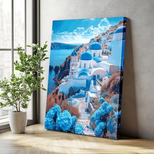에게해의 보석 산토리니 캔버스액자 알루미늄액자 지중해 풍경 포스터 그림액자