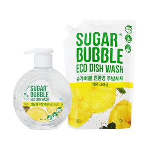 슈가버블 주방세제 레몬크러쉬 470ml + 1.2L