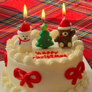 크리스마스 산타 곰돌이 초 세트