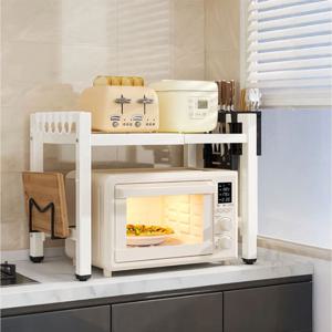 길이조절 전자레인지 수납 선반 2단 3단 오븐 수납장 전자 렌지대 주방 정리 스틸 정리대
