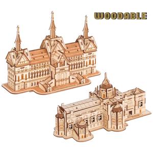 우더블 3D퍼즐 입체퍼즐 DIY 태국 방콕사원+방콕왕궁 (XE-G015A)