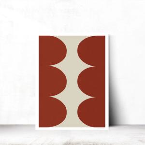 공간 포인트 버건디 추상화 카페 호텔 거실 인테리어 액자 캔버스 21x26cm