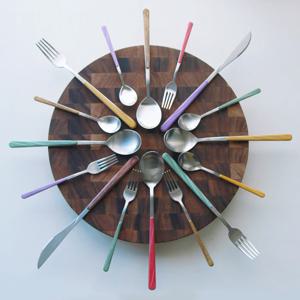 네바 무광 마블 스텐 커트러리 6종 풀세트 (젓가락+스푼+포크+나이프+케이크포크+티스푼)