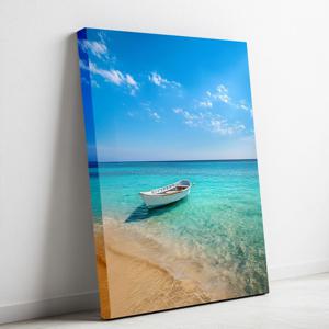 햇살속의 평온 캔버스액자 알루미늄액자 꽃과 바다가 만난 지중해 풍경 포스터 그림액자