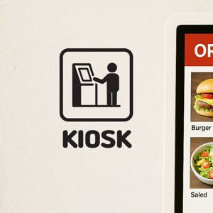 kiosk 키오스크 심플영어 픽토그램 카페 음식점 인테리어 안내 스티커