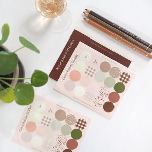 가을컬러 리무버블 스티커 2매