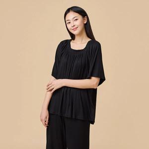 여 보드리 스모킹 반팔 파자마 티셔츠