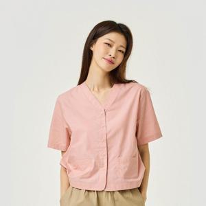 여 자주롭다 한복 실내복 반팔 셔츠 (2 colors)