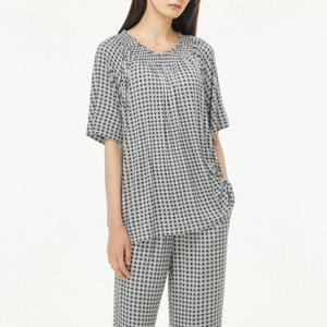 여 보드리 반팔 파자마 티셔츠