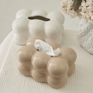 [리퍼] 세라믹 마시멜로 티슈 케이스 인테리어 소품 3colors