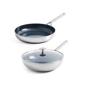 통3중 스텐 28cm 2종세트 (후라이팬+웍(뚜껑포함))