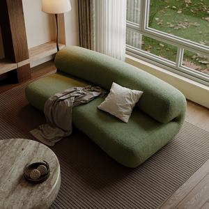 부클레 패브릭 소파 감성 곡선 디자인 쇼파