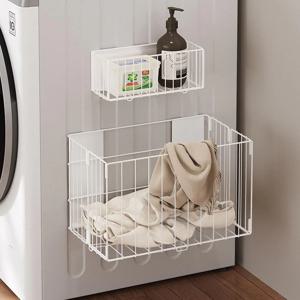 접이식 마그네틱 세탁기옆 부착식 자석 빨래바구니