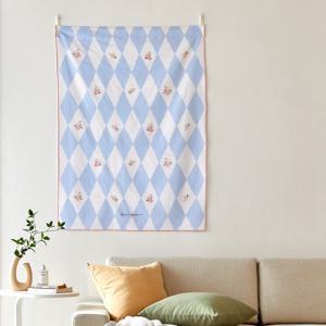 그라피크 아가일 로즈 패널 커튼 90x120