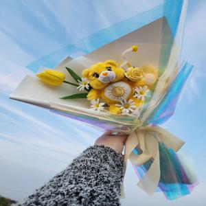 케어베어 곰돌이 인형꽃다발 오로라 간식 킨더조이 졸업 유치원 학예회 재롱잔치 홀로그램