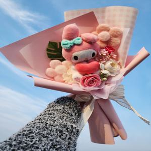 마이멜로디 인형꽃다발 산리오 토끼 간식 킨더조이 사탕 졸업 학예회 유치원 입학 재롱잔치