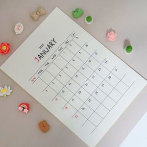 감성 종이  달력 마그넷 세트 (종이 캘린더)