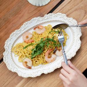 엔틱 바로크 빈티지 플레이팅 접시 수입 그릇 시리즈 타원 플레이트 (31cm)