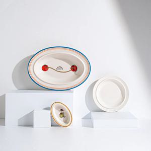 메이플 X 이피 혼밥 1인 양식 접시 오벌볼 홈세트 (3P)