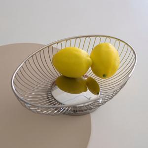 빌라트 스텐 와이어 바스켓 타원 (2size) 철제 수납 정리 바구니