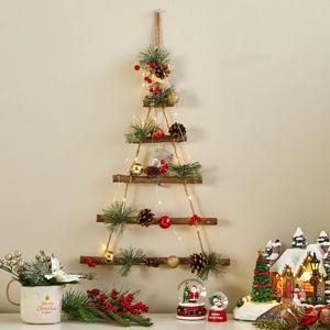 LED 조명 우드행잉 벽트리 M W34xH48cm 골드 레드