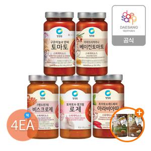 [4+1] 청정원 스파게티소스 4병 골라담기 + (증정)파우치소스 1개