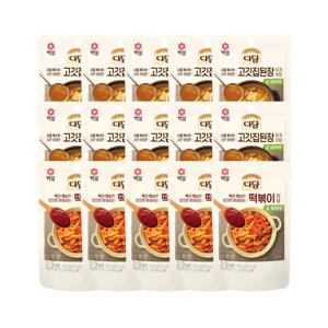 다담 고깃집된장찌개양념 130g x10개+떡볶이양념 150g x5개
