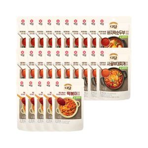 다담 양념 3종 세트(순두부찌개 x10개+부대찌개 x10개+떡볶이 x5개)