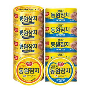 라이트스탠다드참치 85g*6캔+인워터참치 100g*6캔