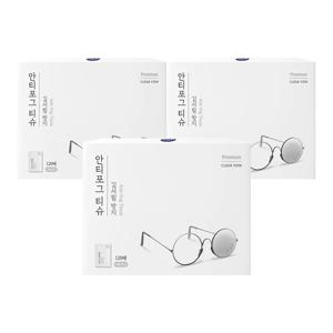 김서림방지 안경닦이 안티포그 티슈 120매X3개