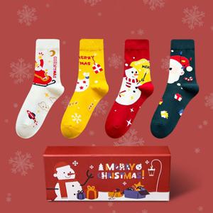 색감예쁜 크리스마스 고급양말 4개 선물박스세트 크리스마스선물