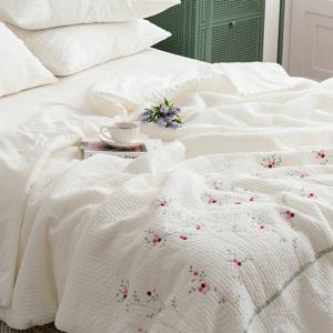 플로라 60수 아사 순면 차렵이불 스프레드 부드러운 침구 세트 SS/Q