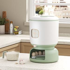 [해외] 북유럽 모던 다기능 원터치 쌀통 밀폐 쌀보관통 쌀독 5kg 10kg 3colors