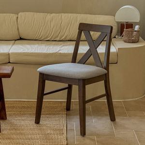 [리퍼] 타미 원목 의자 식탁 패브릭 인테리어 카페 디자인 체어