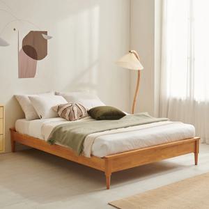 로빈 100% 고무나무 원목 침대프레임 SS Q