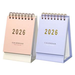 2026 미니 달력 데스크 캘린더 핑크 퍼플