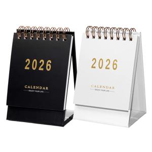 2026 미니 달력 데스크 캘린더 블랙 화이트