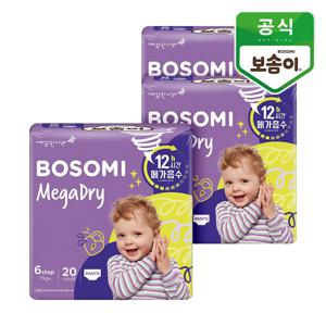 보솜이 메가드라이 남녀공용 팬티형 기저귀 점보 20개입 3개