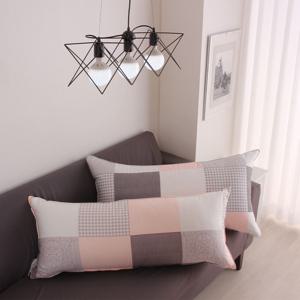 40수 트윌면 직등쿠션커버 긴베개 60x110 핑크