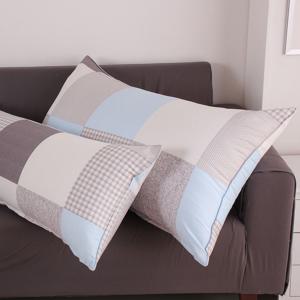 40수 트윌면 직등쿠션커버 긴베개 60x110 블루