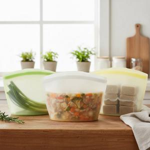 국산 프리미엄 실리콘 밀폐용기 실리콘 지퍼백 2500ml