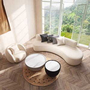 라운지 거실 소파 곡선 디자인 카페 호텔 인테리어 쇼파 감성 STS-387