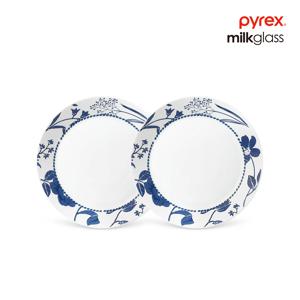 파이렉스 밀크글라스 러써포드 원형소접시 2P